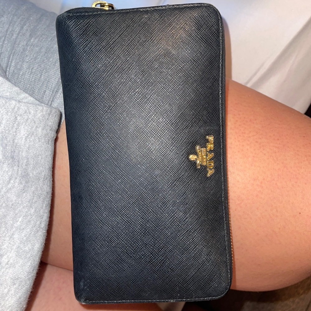 Prada Saffiano Leather Large Passport/Wallet